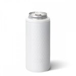 Swig 12oz Skinny Can Cooler Golf Partee - White