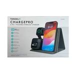 Tangelo ChargePro 3 in 1 Foldable Wireless Charger - Grey - Gray