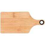 The Genoa 14-Inch Bamboo Cutting Board with Handle - Black