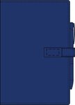 Thesis Hardcover Journal with Magnetic Closure & Pen - Medium Blue