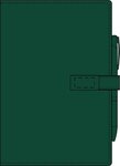 Thesis Hardcover Journal with Magnetic Closure & Pen - Medium Green