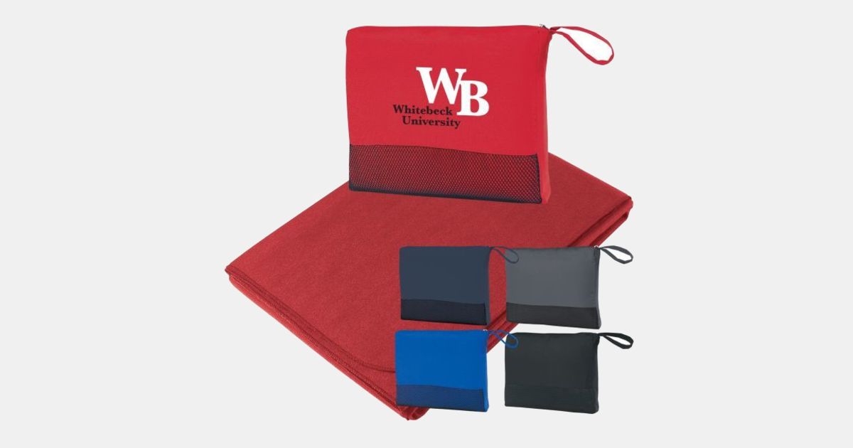 Custom Printed Travel Blanket with your logo