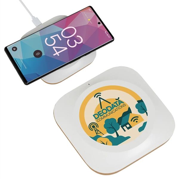 Main Product Image for Custom Printed 15W FSC(R) Cork & Recycled Wireless Charger 