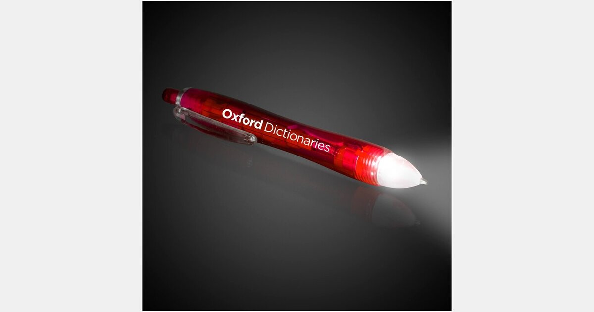 Ultimate Lighted LED Glow Pen with your logo | MiniThrowBalls.com
