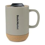 Valo Ceramic Lidded Mug - 14 Oz. - Sage Gray