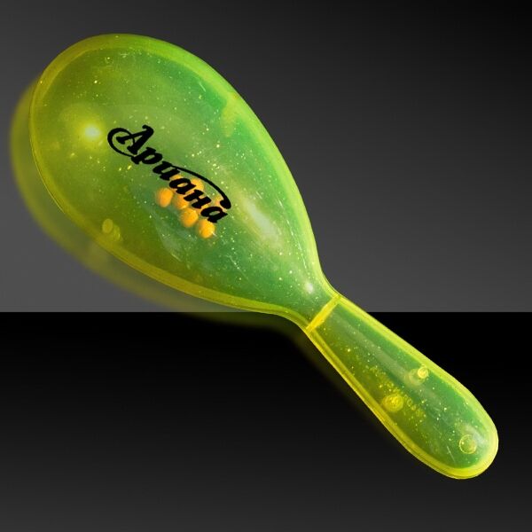 Main Product Image for Yellow 7" Plastic Glitter Maraca